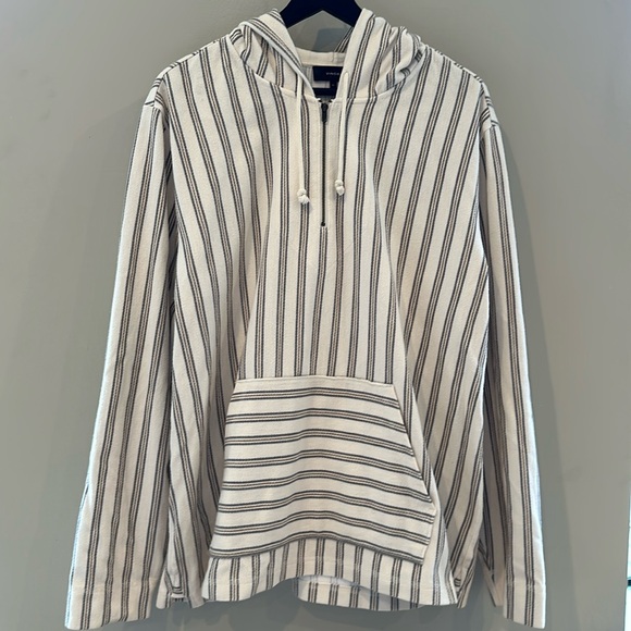 Vince textured striped pullover hoodie, XL - Picture 1 of 5